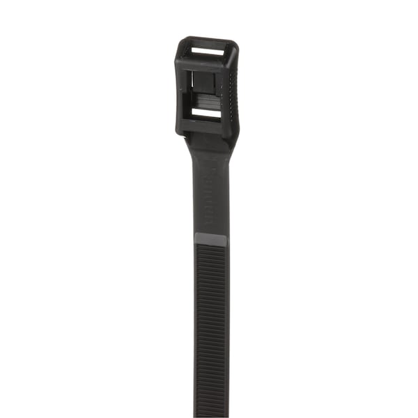 Cable Tie, 14-1/2 in L, 3.90 in Max Bundle Dia., Black, Nylon 6/6, 160 lb Strength, 100 PK